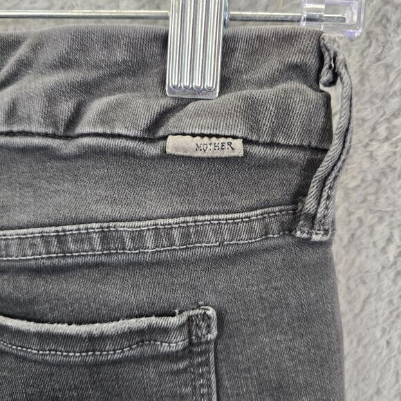 MOTHER Jeans Women's The Looker Zip Fray Dye Faded Black Size 26 - Picture 12 of 16